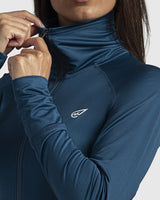 Teal Fluid Track Top