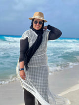 hazel - Sea through Long Beach Dress