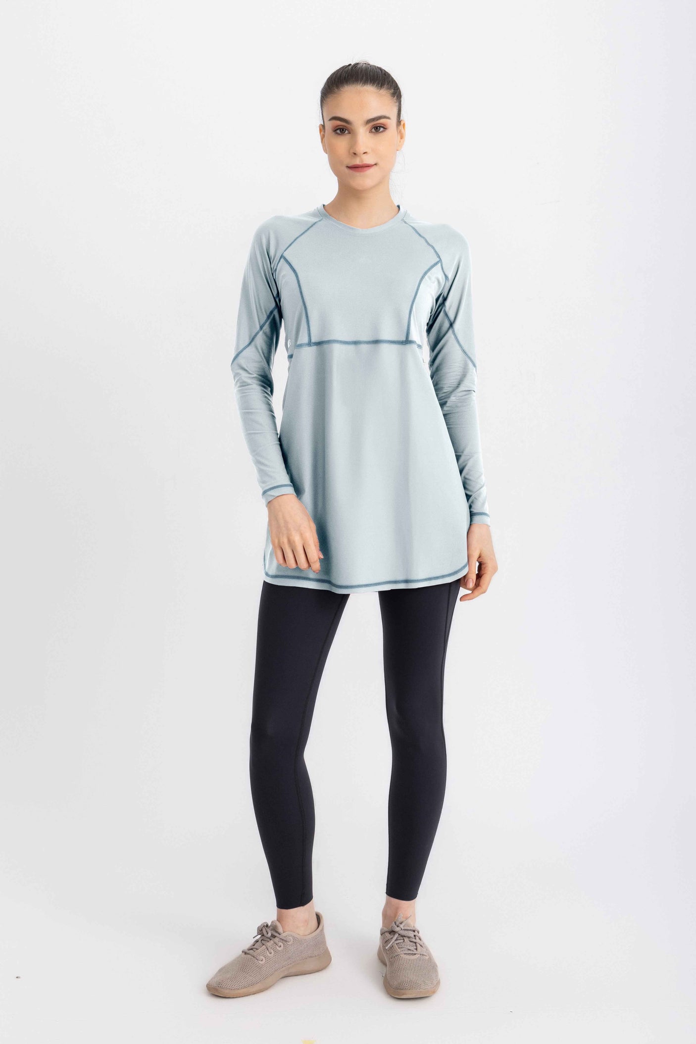 Breeze Back Top - Sustained Grey