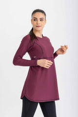 Breeze Back Top -Crushed Violets