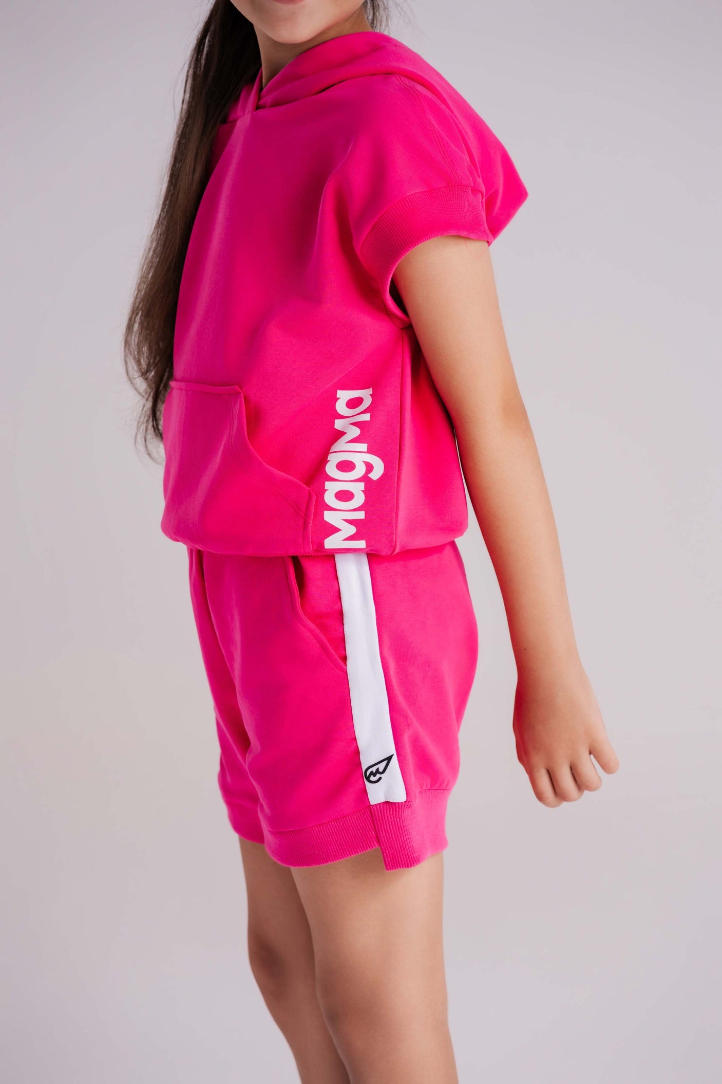 Girls Short Sleeve Hoodie
