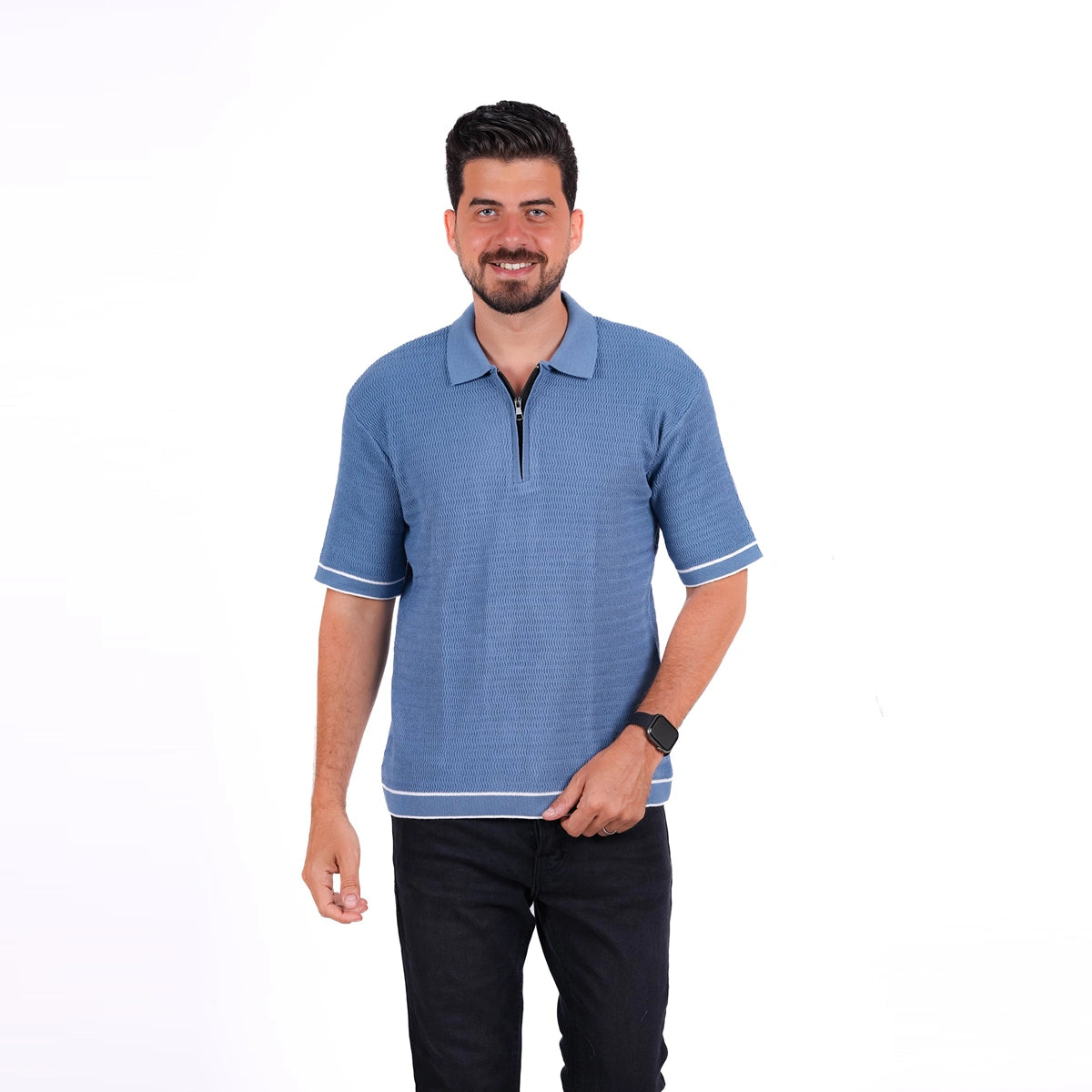 Sutra - Knitwear Polo T_Shirt MHS011