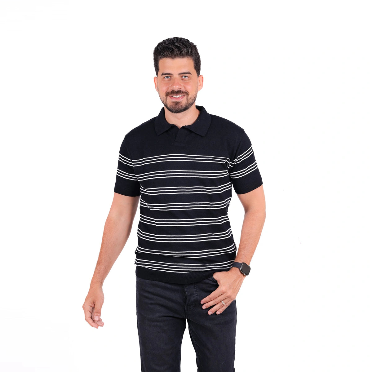 Sutra - Knitwear Polo T_Shirt MHS012