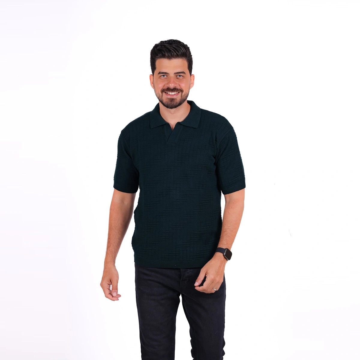 Sutra - Knitwear Polo T_Shirt MHS013