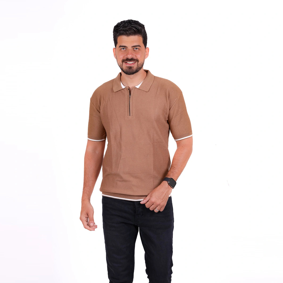 Sutra - Knitwear Polo T_Shirt MHS016
