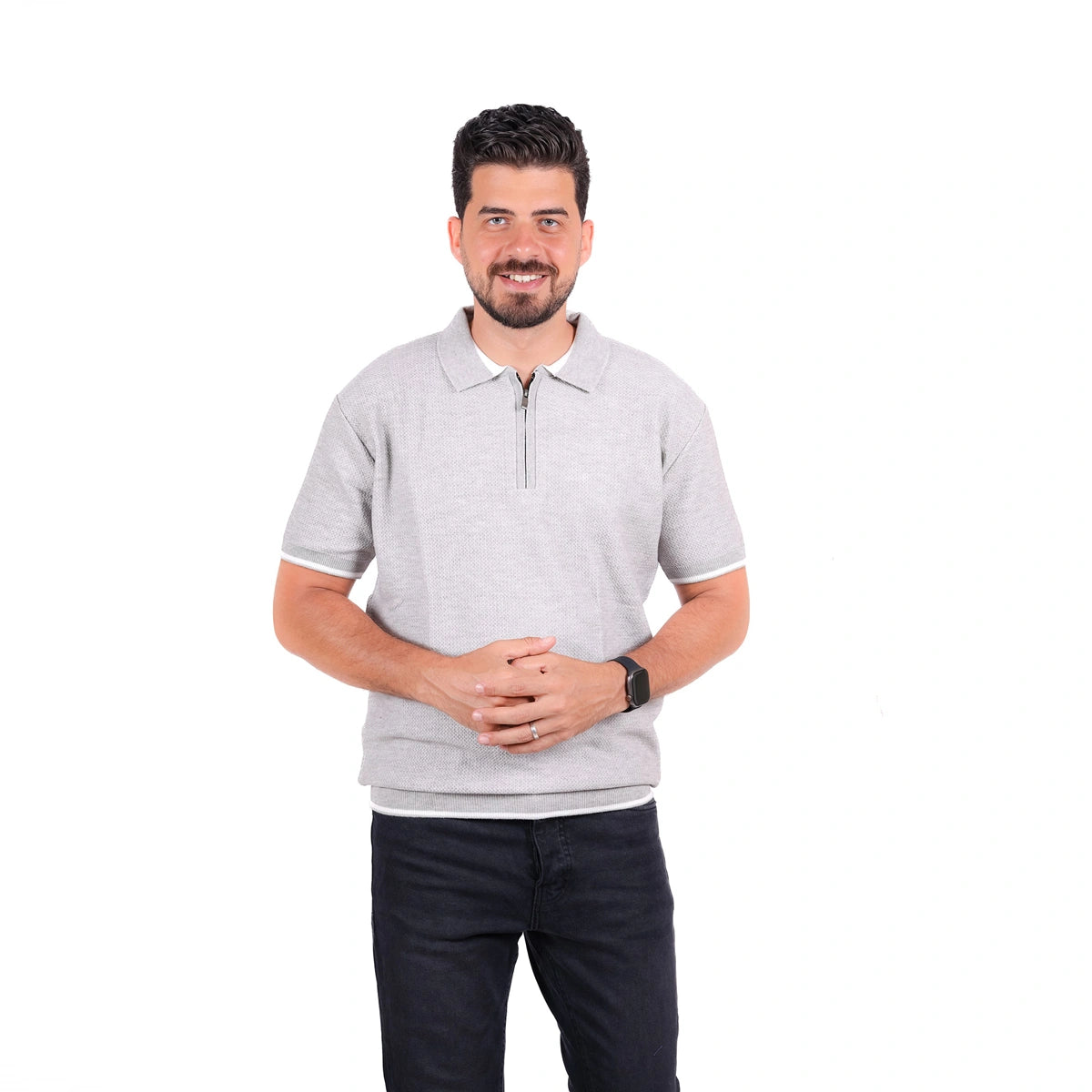 Sutra - Knitwear Polo T_Shirt MHS016