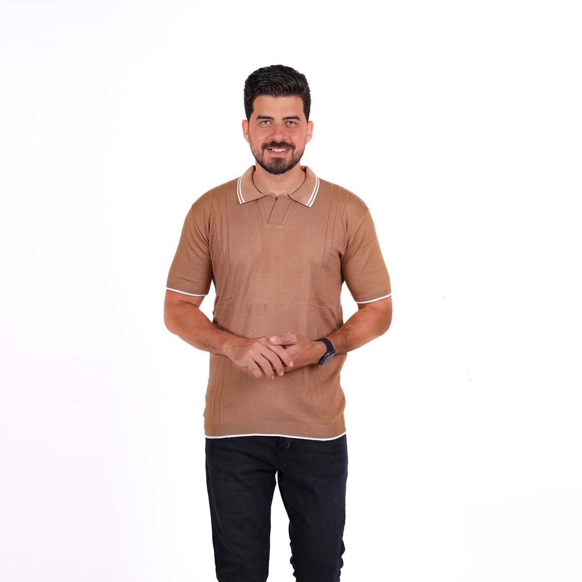 Sutra - Knitwear Polo T_Shirt MHS017