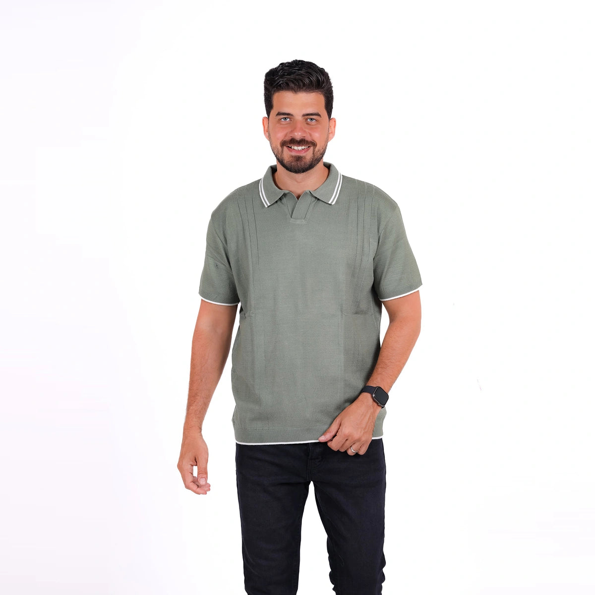 Sutra - Knitwear Polo T_Shirt MHS017
