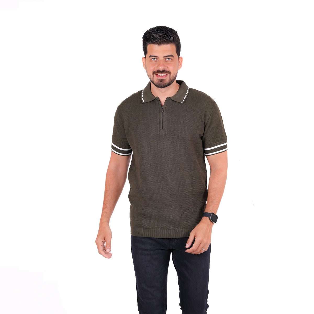 Sutra - Knitwear Polo T_Shirt MHS018