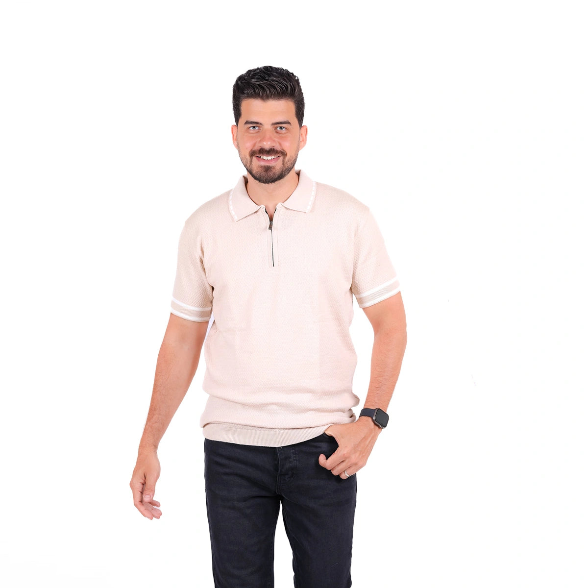 Sutra - Knitwear Polo T_Shirt MHS018