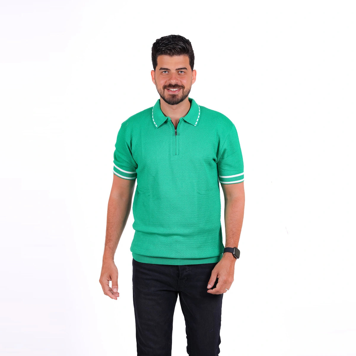 Sutra - Knitwear Polo T_Shirt MHS018