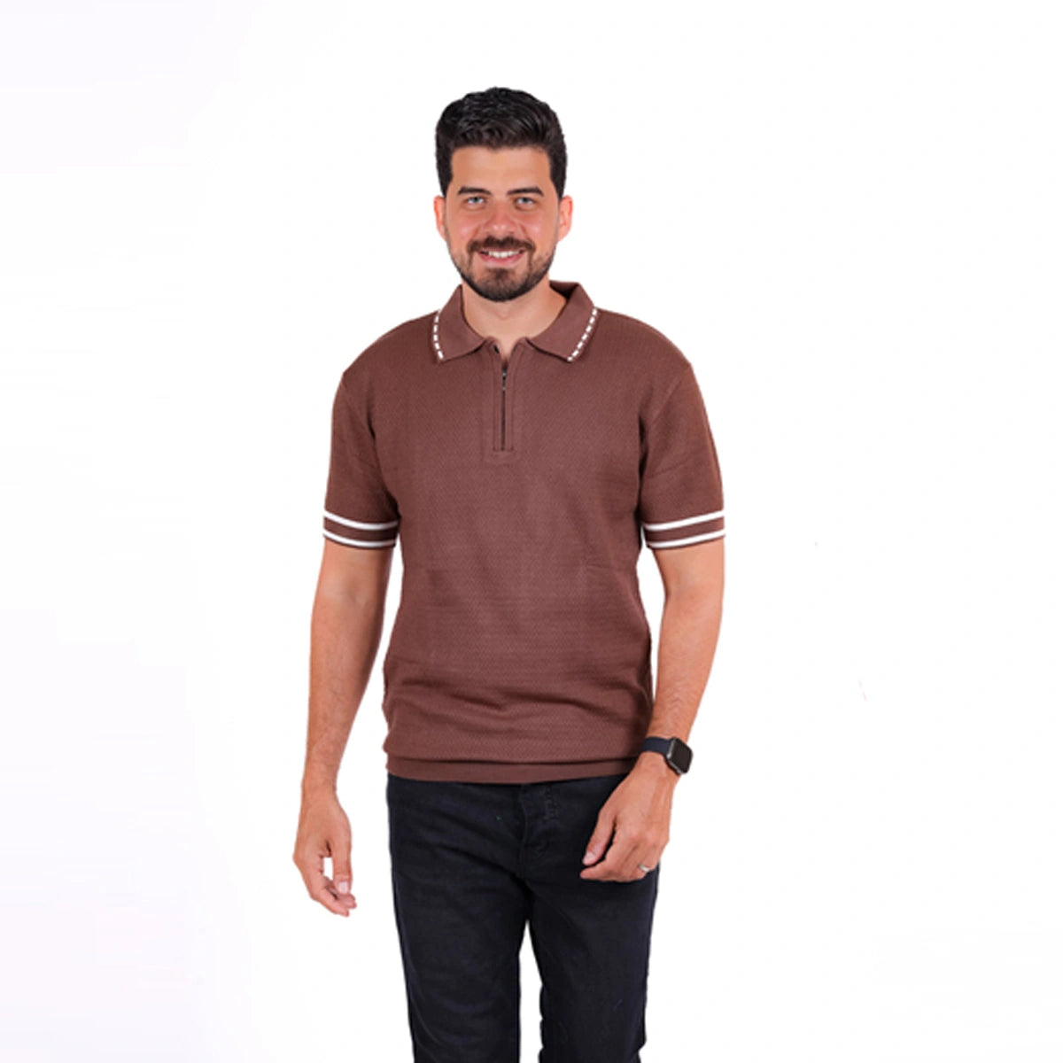 Sutra - Knitwear Polo T_Shirt MHS018