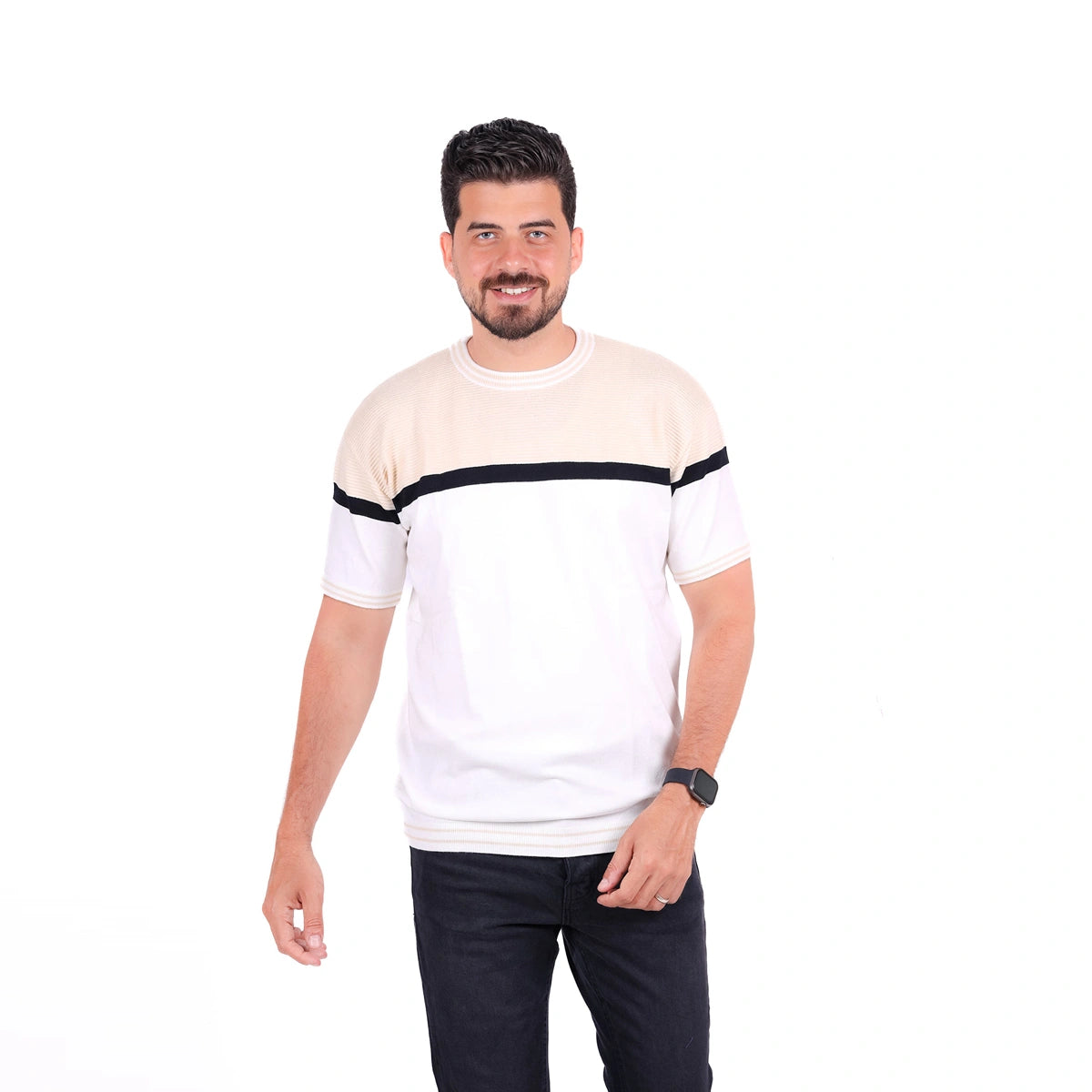 Sutra - Knitwear Round T_Shirt MHS01
