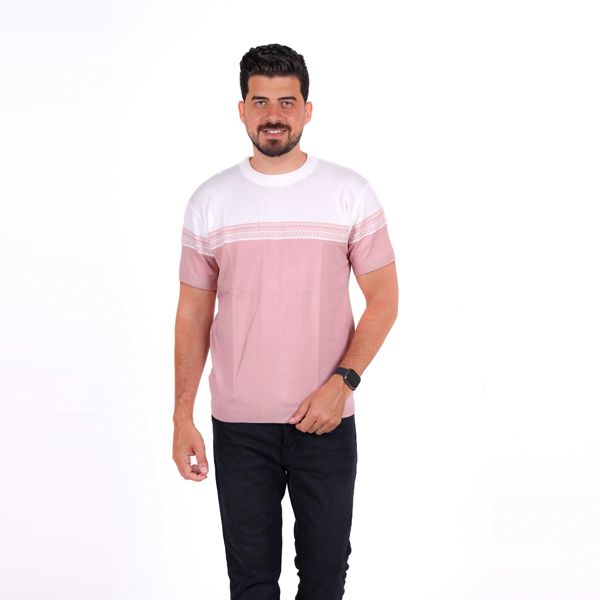 Sutra - Knitwear Round T_Shirt MHS02