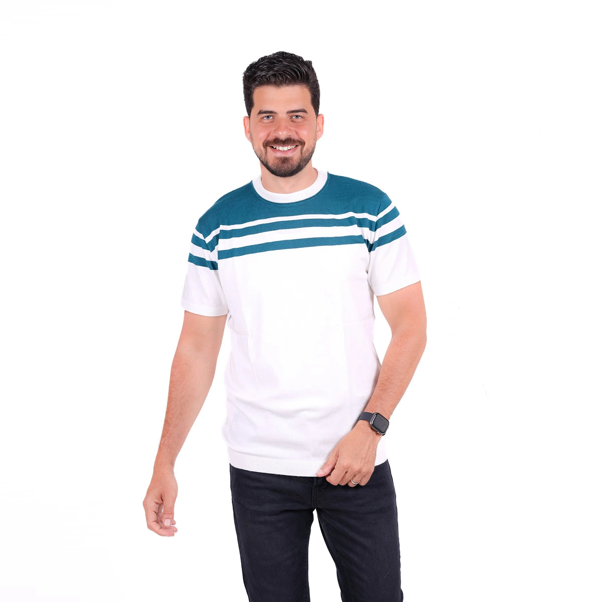Sutra - Knitwear Round T_Shirt MHS06