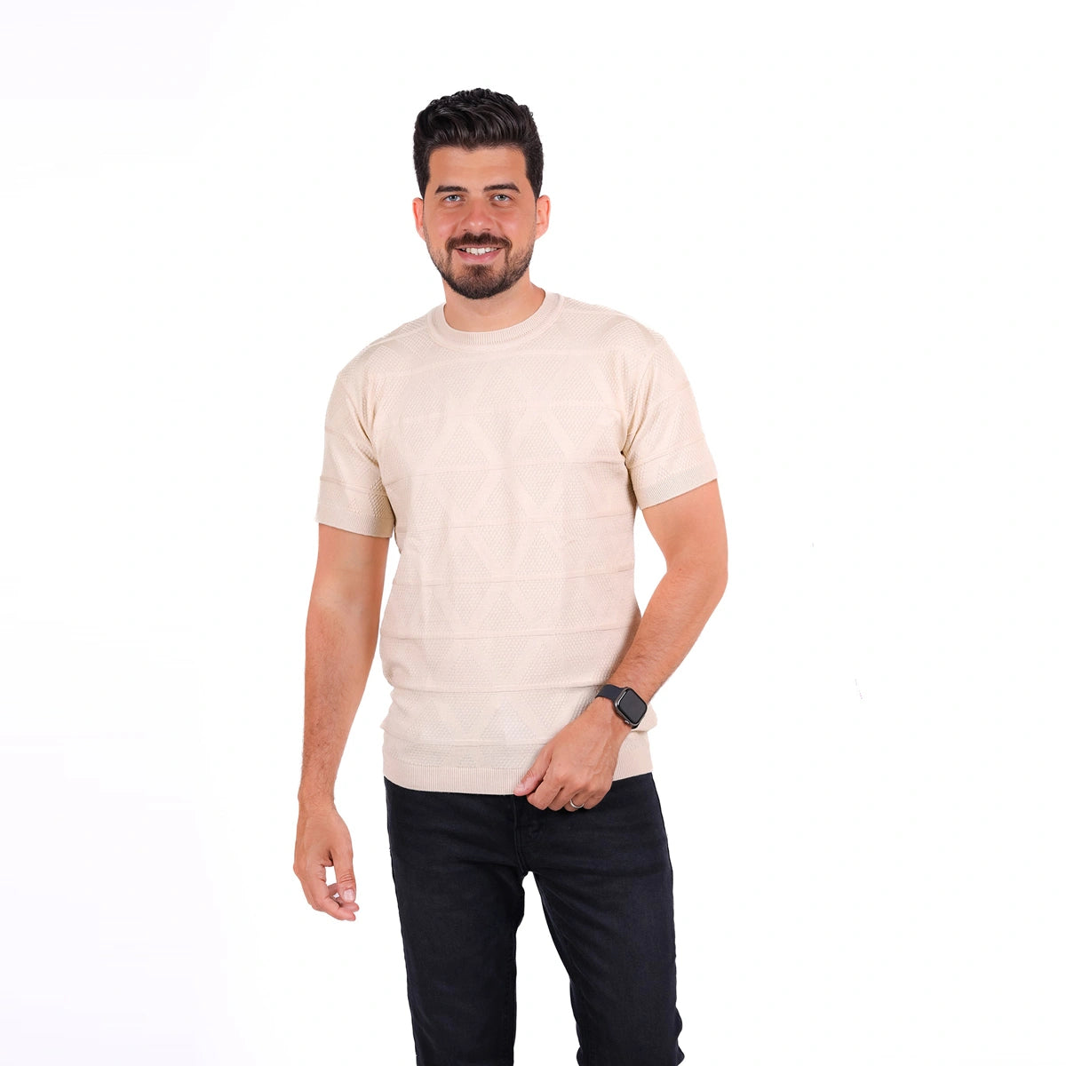 Sutra - Knitwear Round T_Shirt MHS072