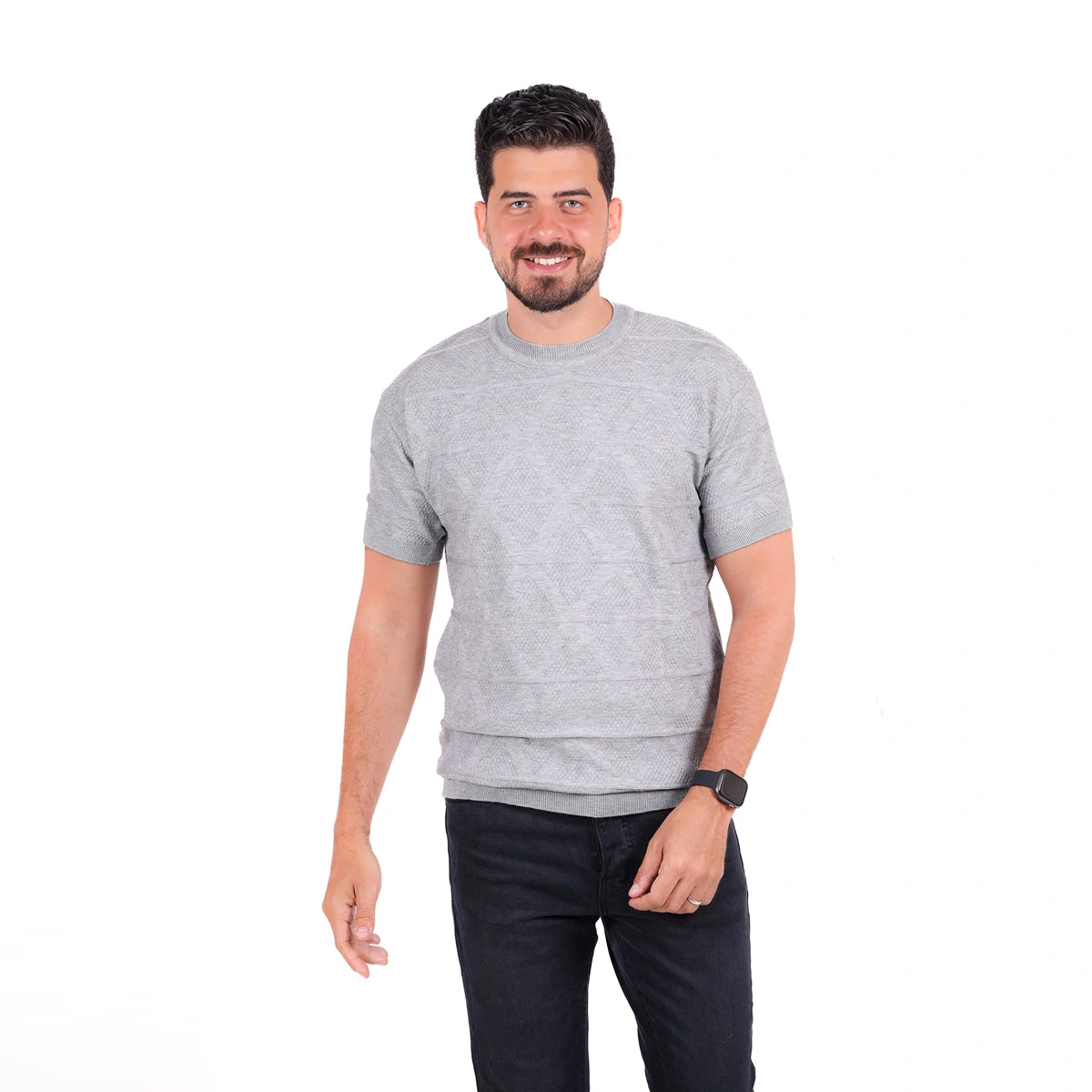 Sutra - Knitwear Round T_Shirt MHS072
