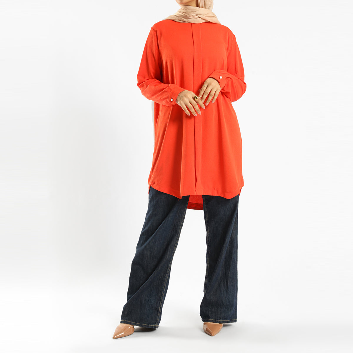 Emalina - Long Flowy Basic Top