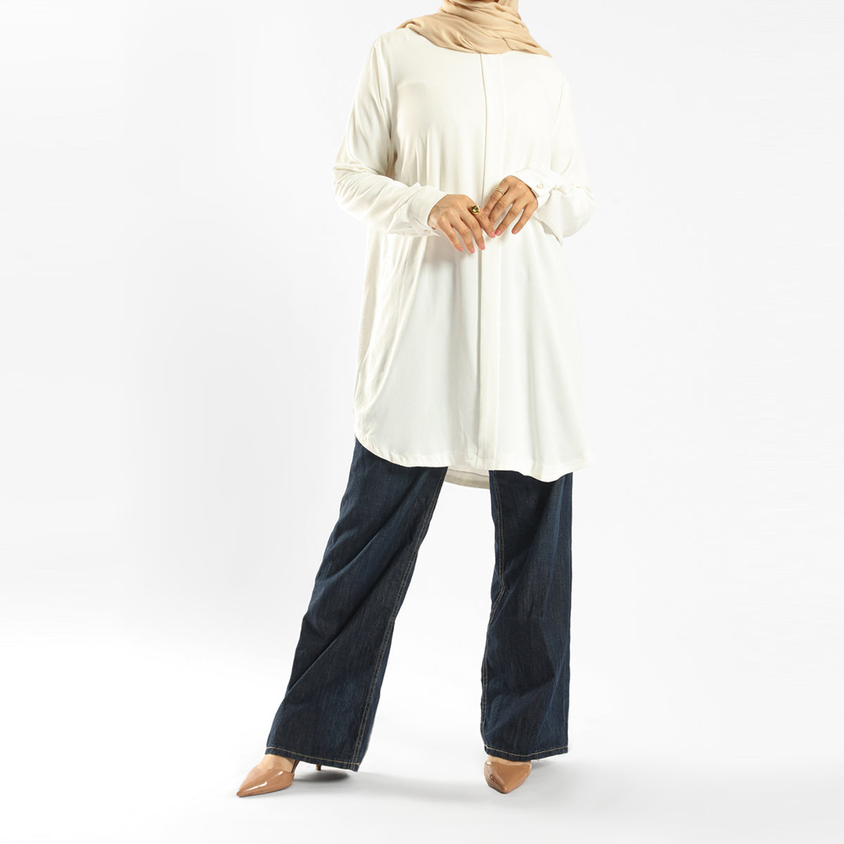 Emalina - Long Flowy Basic Top