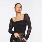 Forever21 - Sheer Long Sleeves Top for women - sold by FIG