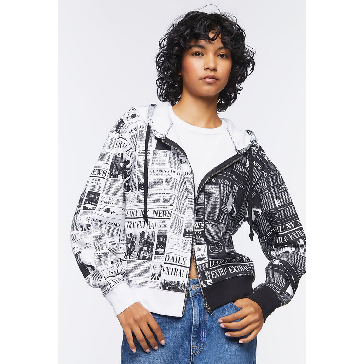 Forever21 - Newspaper Print Jacket for women - sold by FIG