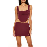 Forever 21 - Ruched Corset Crop Top - Sold by FIG