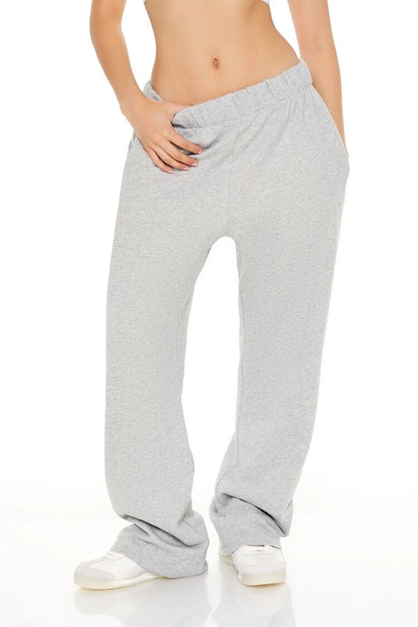Forever21 -French Terry Wide-Leg Pants-Women-sold bt FIG