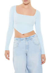 Forever21 -Ribbed Knit Cropped Sweater-Women-sold bt FIG