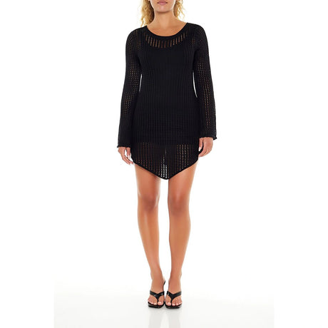 Forever 21 - Sheer Crochet Bell-Sleeve Dress - Sold by FIG