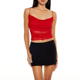 Forever21 - Mesh Rhinestone Cowl Neck Crop Top for women - sold by FIG
