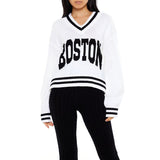 Forever21 - Boston Varsity-Striped Sweater for women - sold by FIG