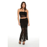 Forever 21 - Floral Lace Tube Top & Skirt Set - Sold by FIG