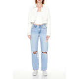 Forever 21 - Faux Leather Fringe Trucker Jacket - Sold by FIG