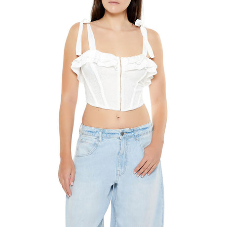 Forever21 - Lace Tie-Strap Corset Top for women - sold by FIG