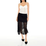 Forever 21 - Lace Tulip-Hem Midi Skirt - Sold by FIG