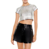 Forever 21 - Metallic Cropped Tee - Sold by FIG