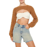 Forever 21 - Cable Knit Shrug Sweater - Sold by FIG