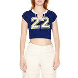 Forever 21 - 22 Graphic Jersey Baby Tee - Sold by FIG
