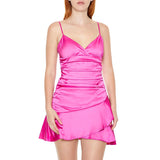 Forever 21 - Satin Tulip-Hem Mini Dress - Sold by FIG
