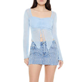 Forever21 - Sheer Split-Hem Top for women - sold by FIG