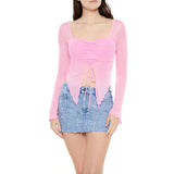 Forever21 - Sheer Split-Hem Top for women - sold by FIG