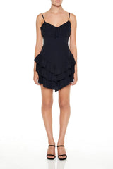 Forever21 -Tiered Cutout Ruffle Mini Dress-Women-sold bt FIG