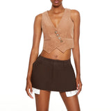 Forever 21 - Corduroy Cropped Vest - Sold by FIG
