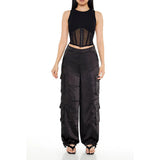 Forever 21 - High Waisted Multi Pocket Wide Leg - Sold by FIG