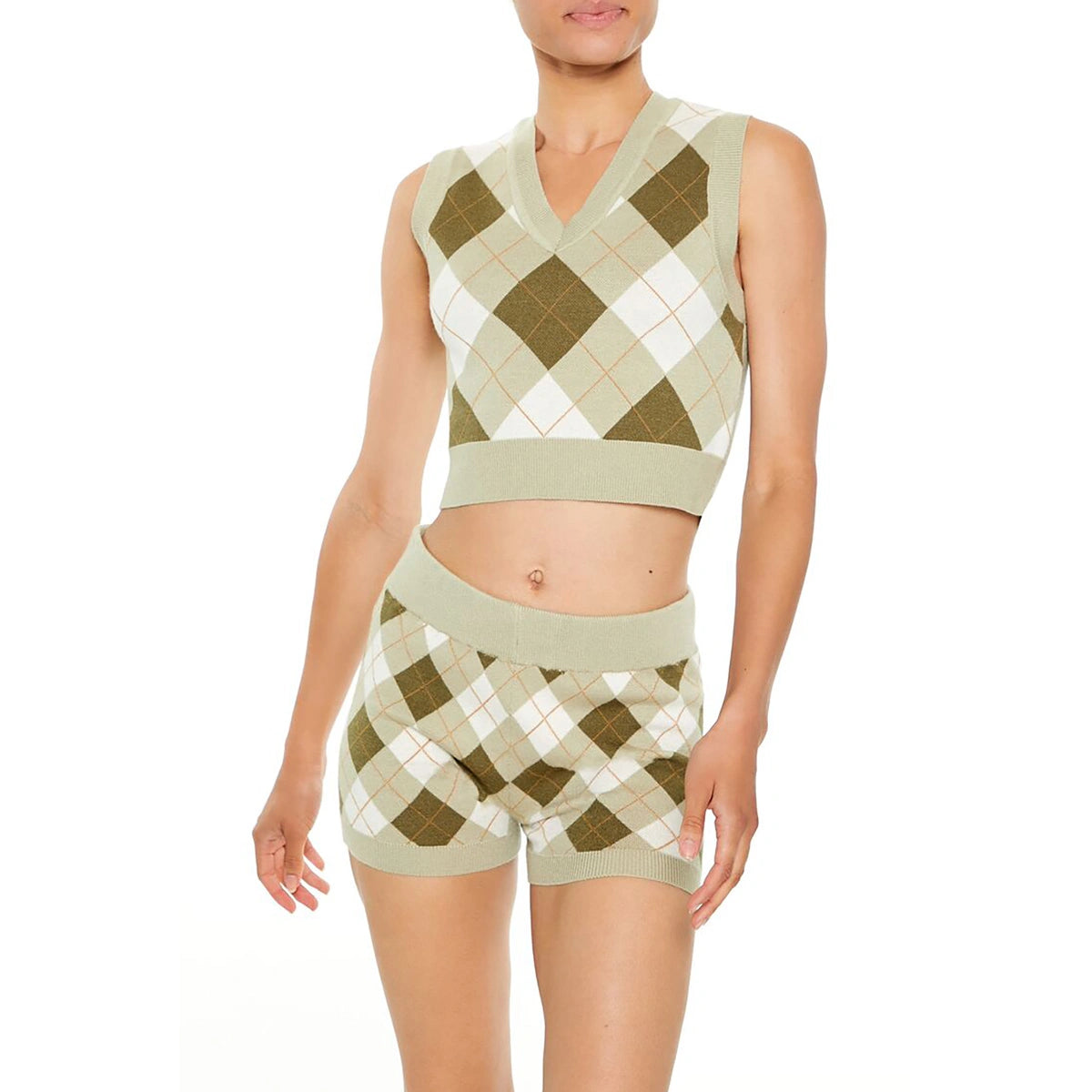 Forever 21 - Cropped Argyle Sweater Vest - Sold by FIG