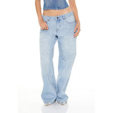 Forever21 - Rhinestone Low-Rise Baggy Jeans for women - sold by FIG