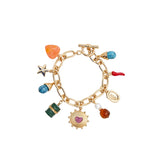 Forever 21 - Faux Stone Heart Charm Bracelet - Sold by FIG