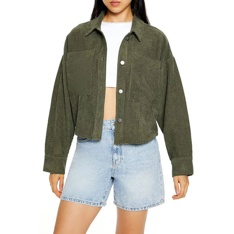 Forever 21 - Corduroy Cropped Shacket - Sold by FIG