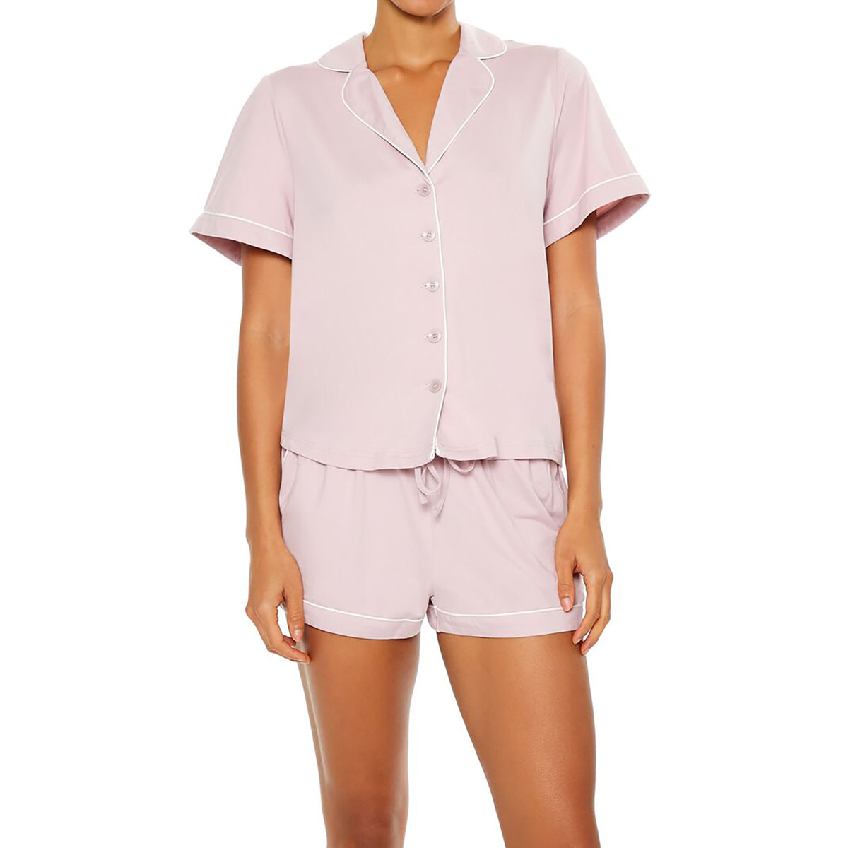 Forever21 - Pipe-Trim Shirt & Shorts Pajama Set for women - sold by FIG
