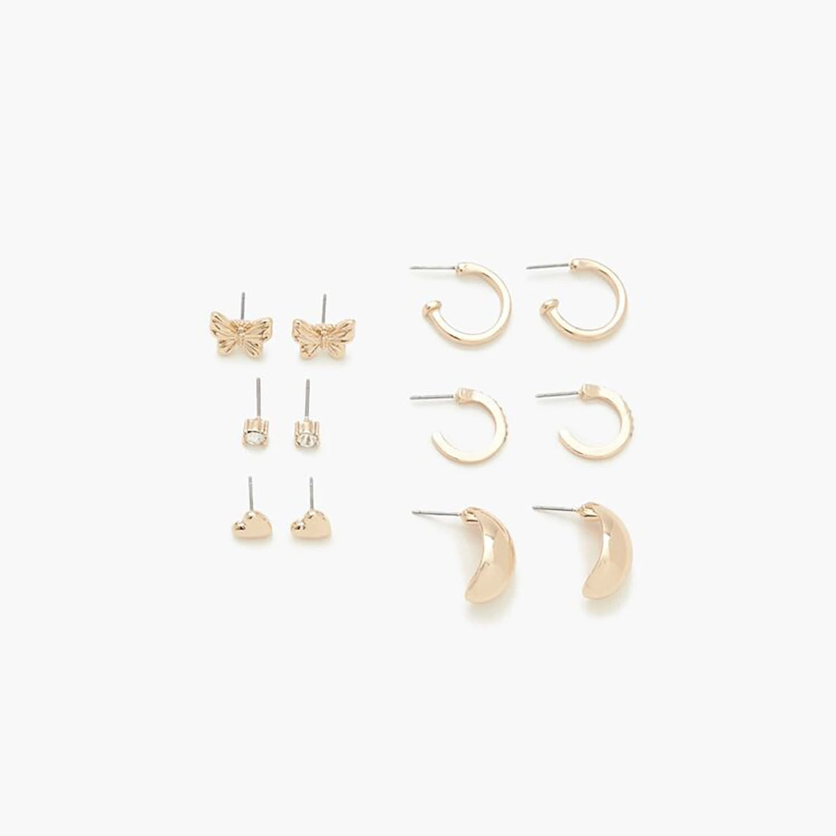 Forever 21 - Butterfly Stud & Hoop Earring Set - Sold by FIG
